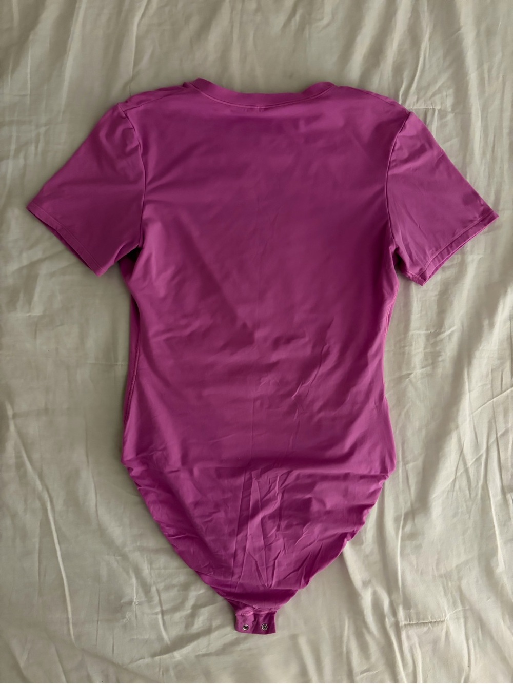 SKIMS Crew Neck Short Sleeve Bodysuit Pink Large - Picture 2 of 5